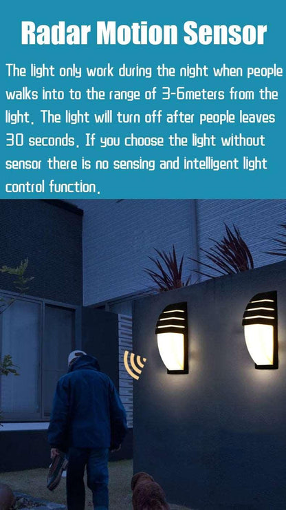 Motion Sensor LED Outdoor Waterproof Wall Light