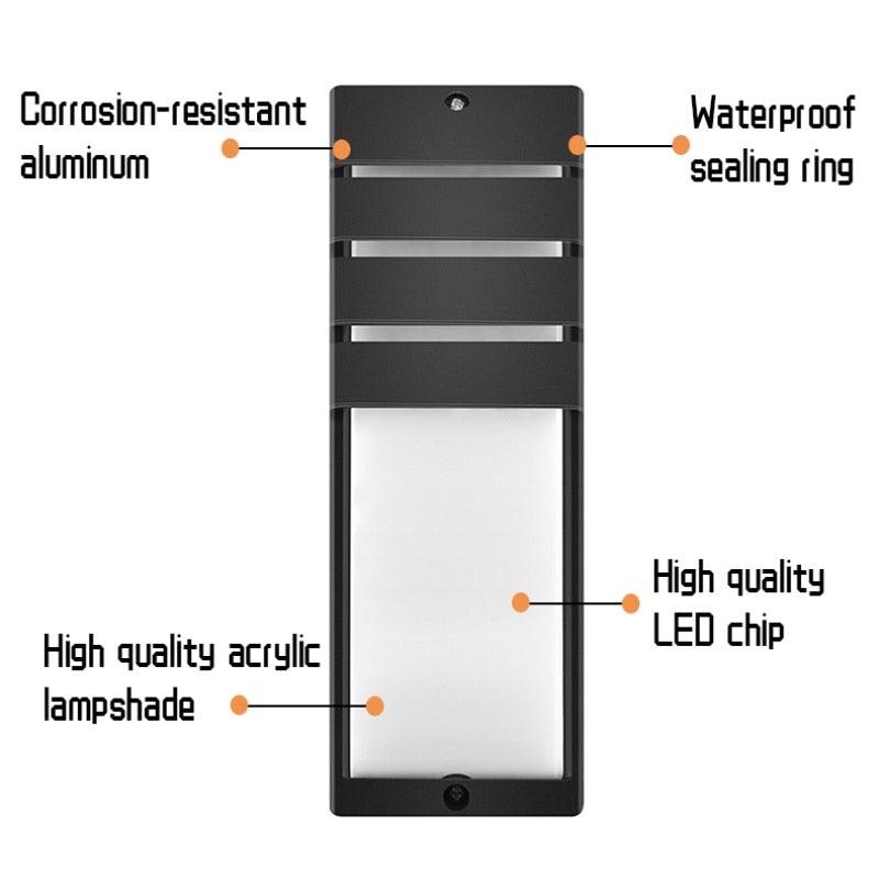 Motion Sensor LED Outdoor Waterproof Wall Light - Golden Aura