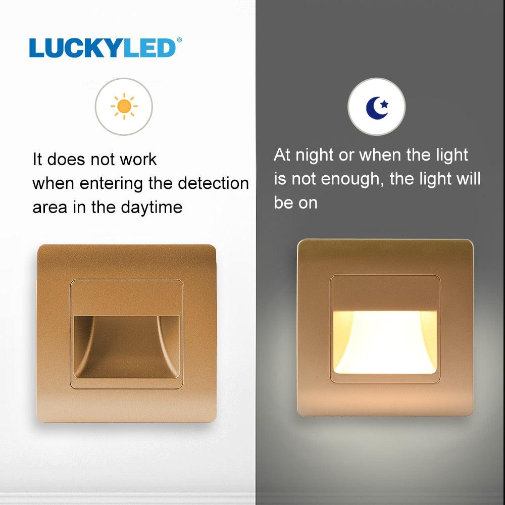 LUCKLYLED™ Motion Sensing Stair Case LED Light - Golden Aura