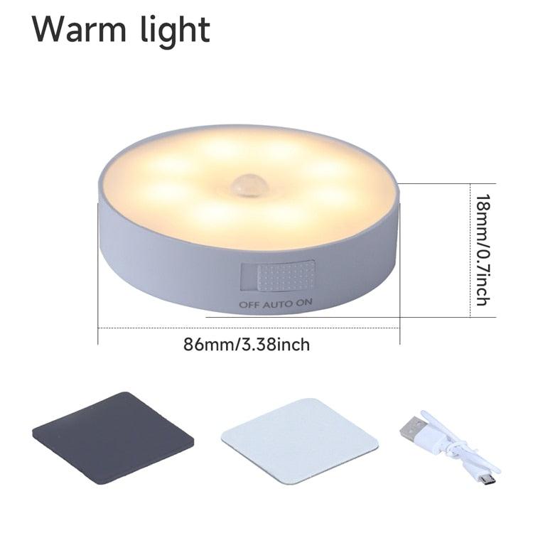 Motion Sensor Rechargeable Round LED Light - Golden Aura