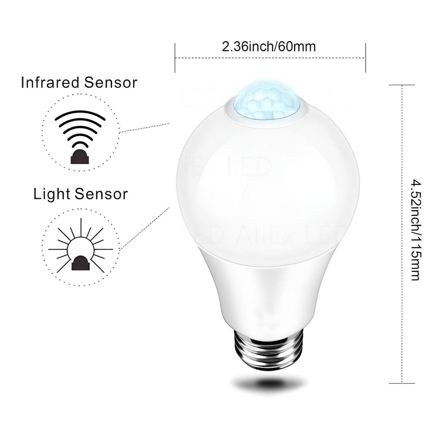 Motion Sensor LED Light Bulb - Golden Aura