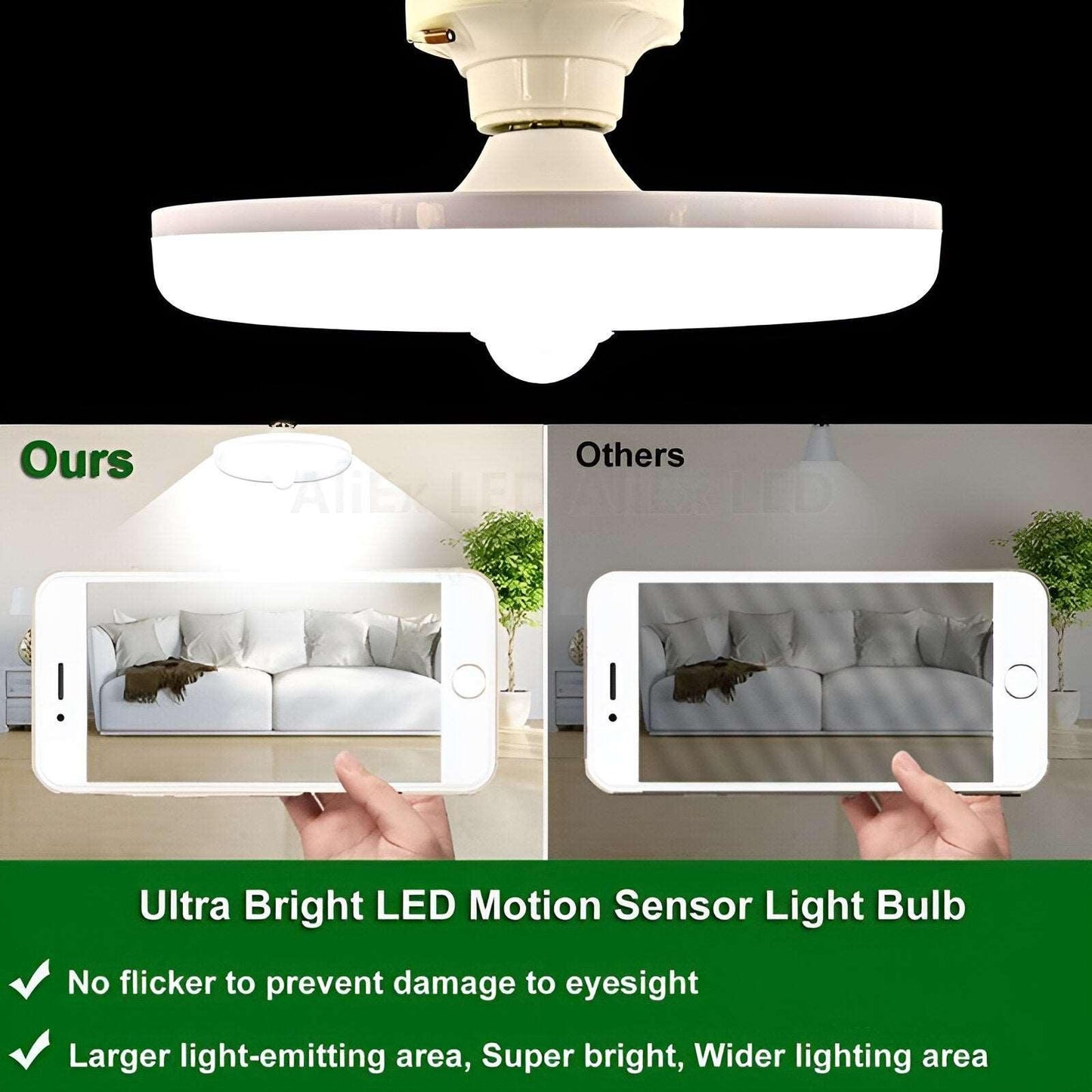 Motion Sensor LED (Large) Light Bulb