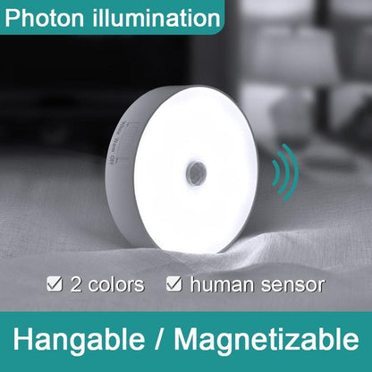 Motion Sensor Rechargeable Round LED Light - Golden Aura